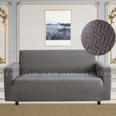 STRIPE JACQUARD SOFA COVER GREY